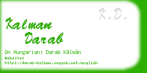 kalman darab business card