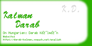 kalman darab business card